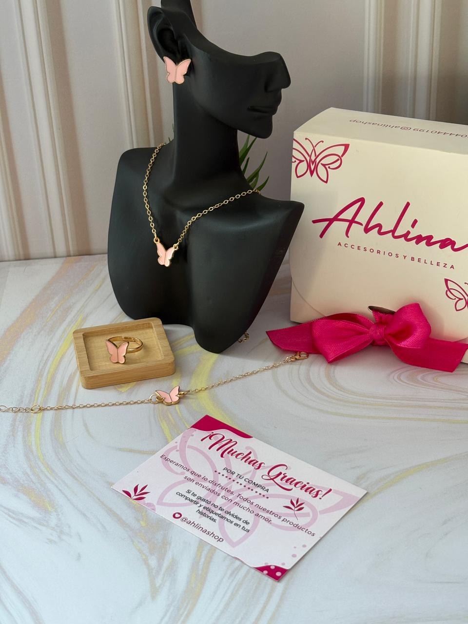Set Mariposa Rosada