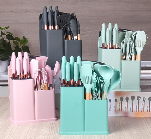 Set Utensilios Cocina En Silicona 19pz