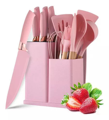 Set Utensilios Cocina En Silicona 19pz