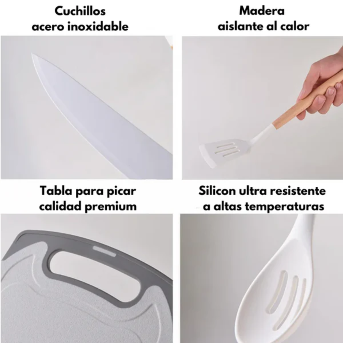 Set Utensilios Cocina En Silicona 19pz