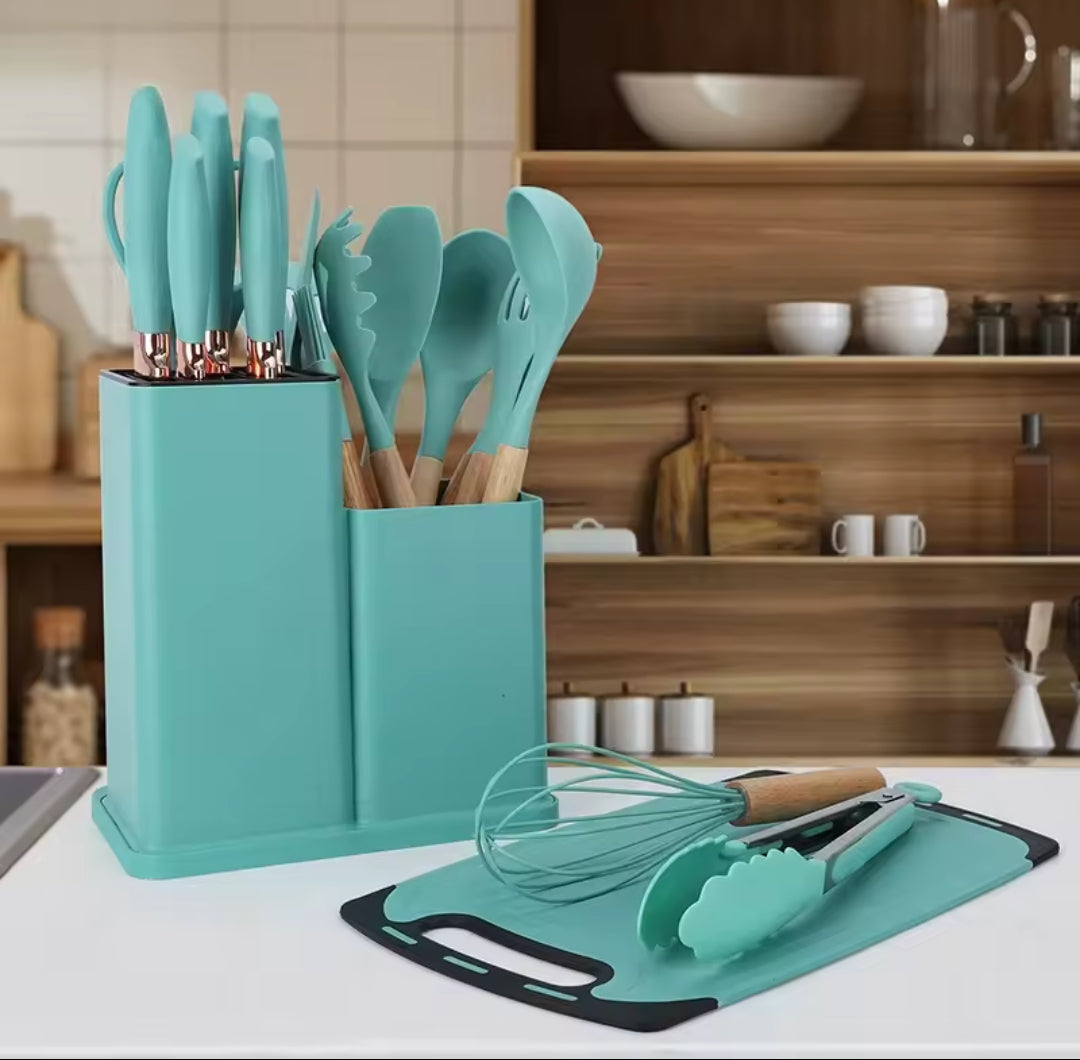 Set Utensilios Cocina En Silicona 19pz