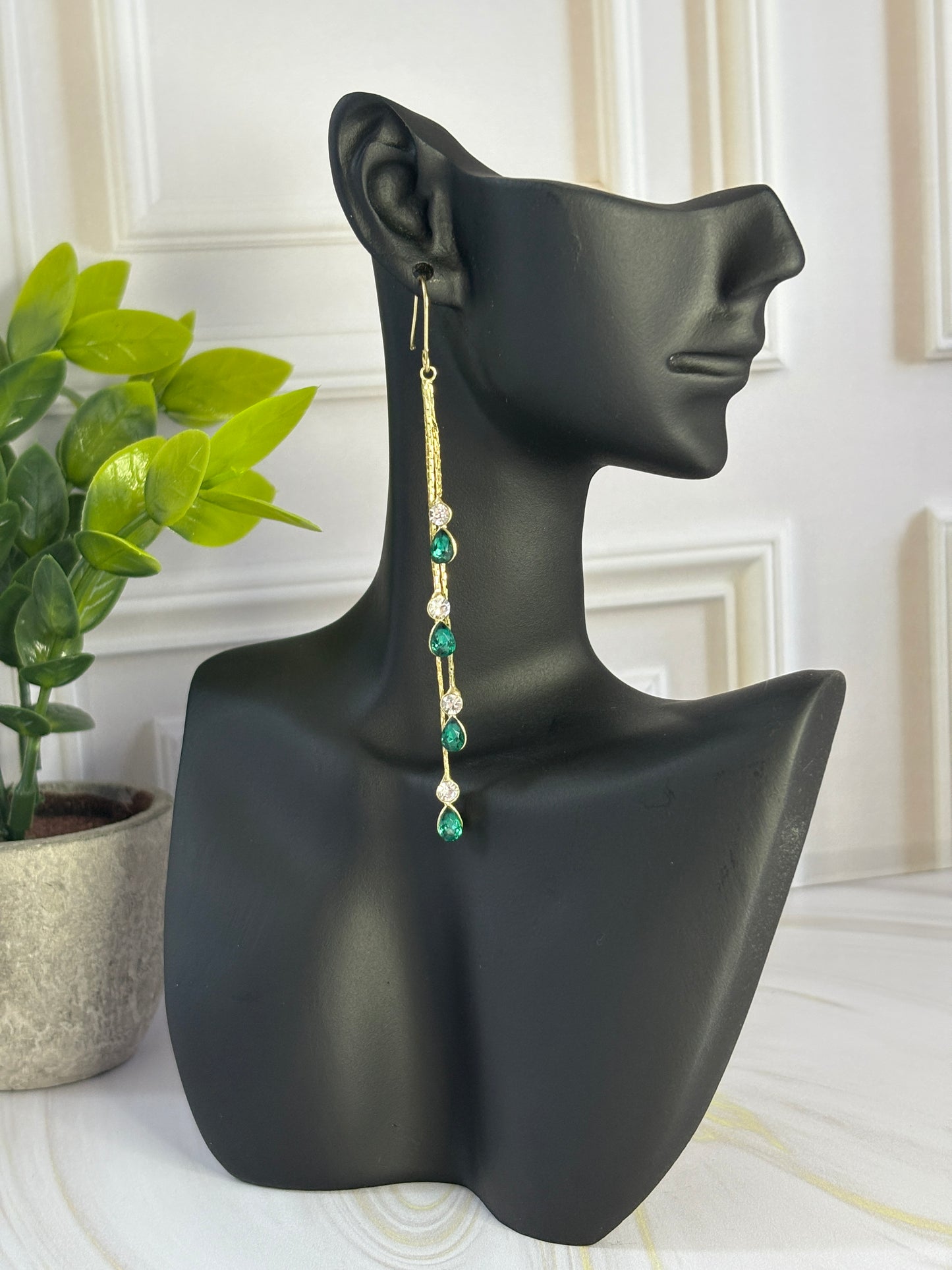 Aretes Verde Esmeralda