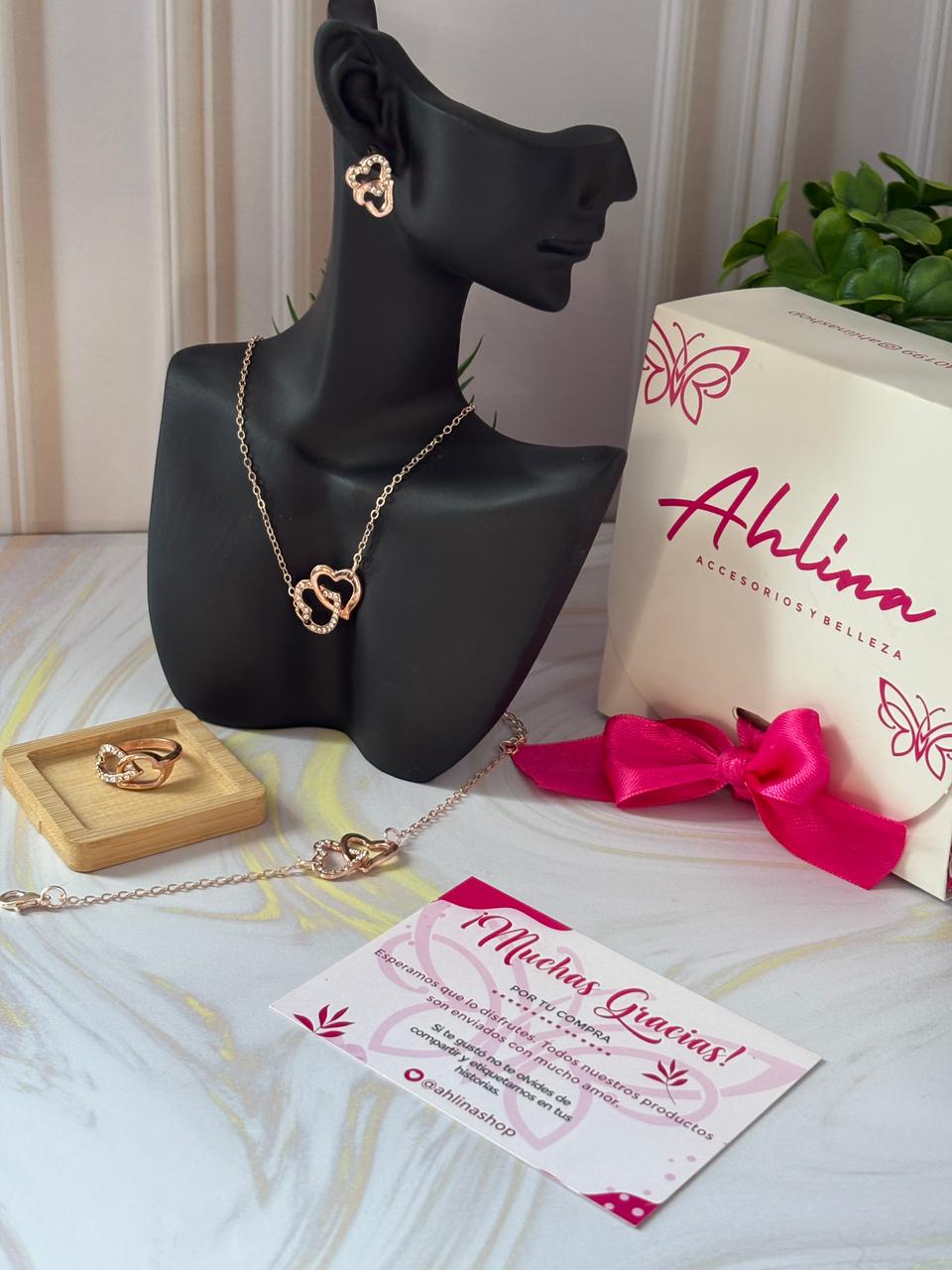 Set Corazónes Dorados