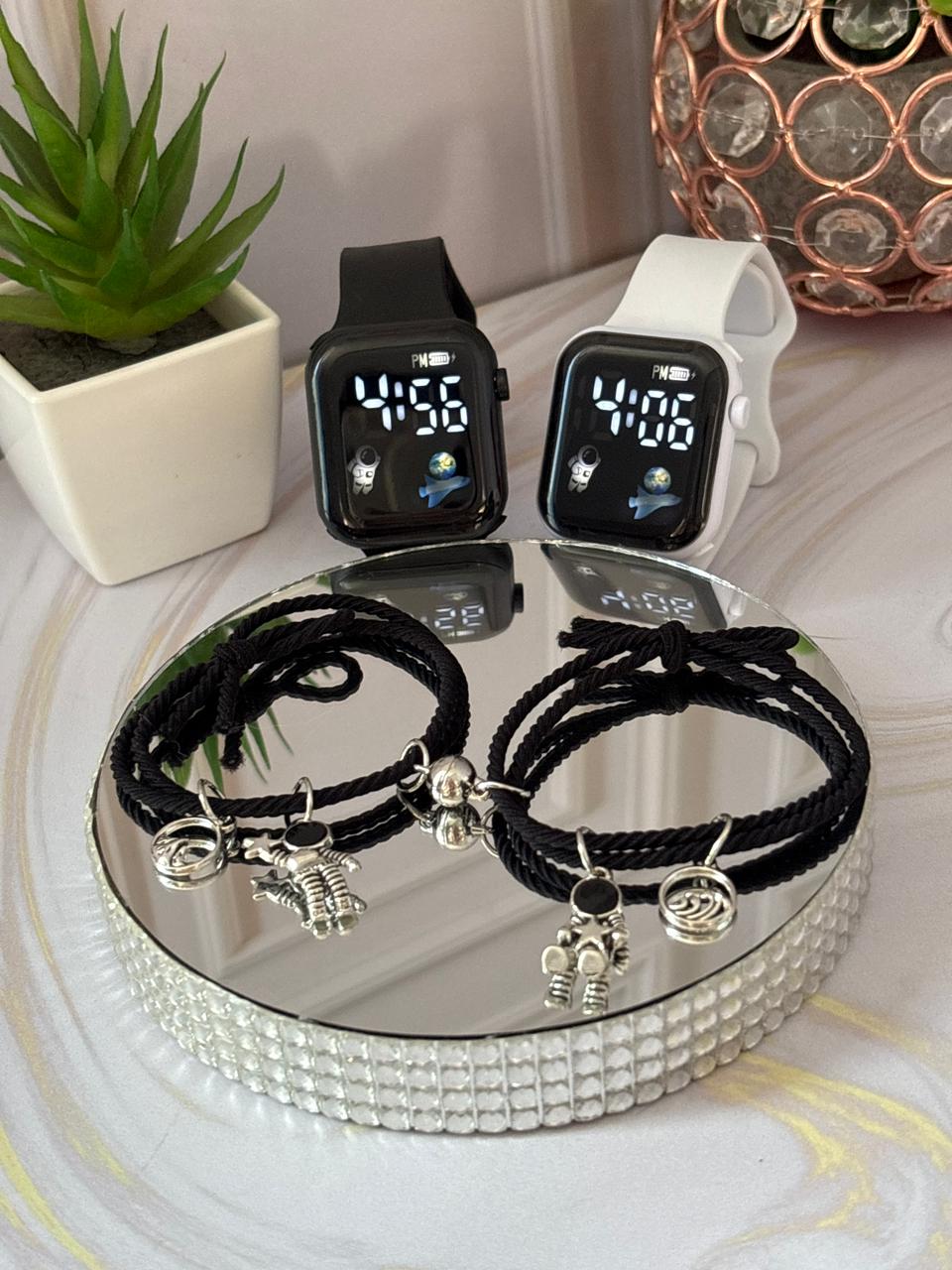 Set Relojs + Pulseras Astronauta