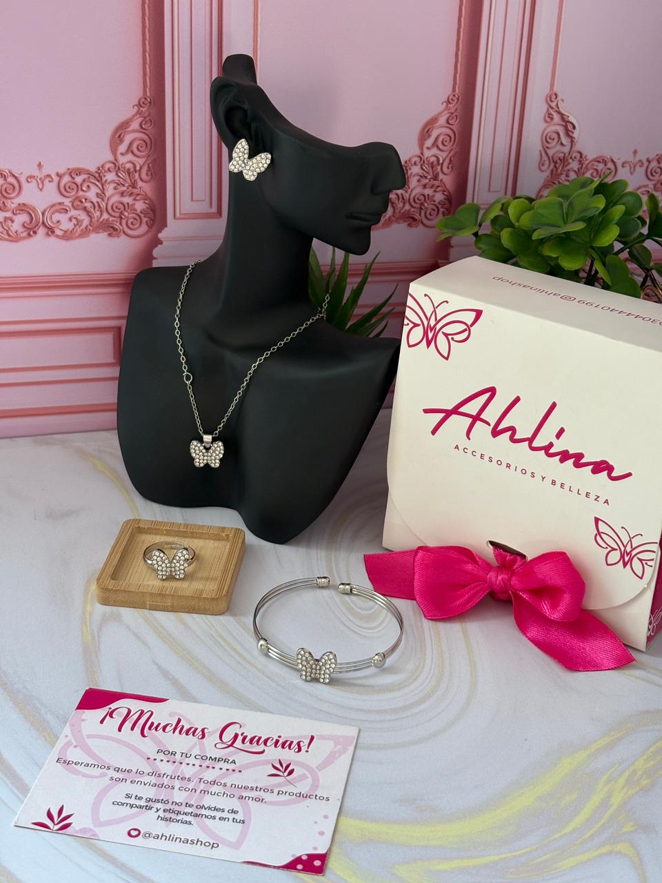 Set Mariposa Plateada