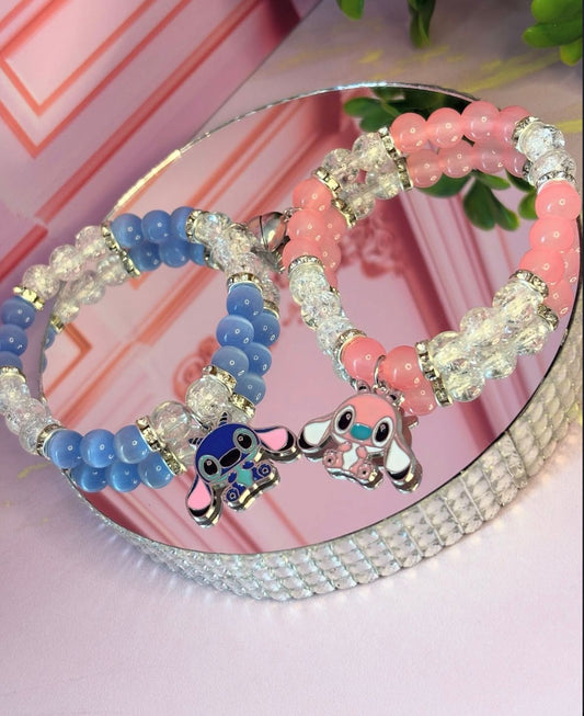 Duo Pulseras Stitch para Amigos o Pareja