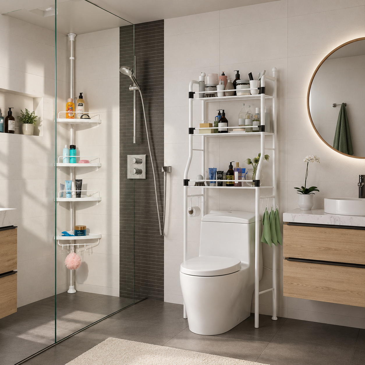 Combo Organizador de Baño + Esquinero